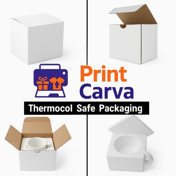 Safe Thermocol Packaging for Custom Ceramic Mug – Secure delivery gift box