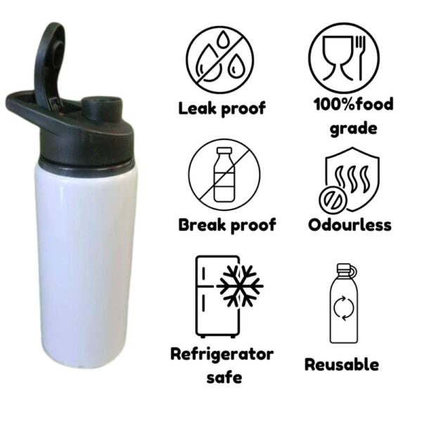 Features of Custom Aluminium Water Bottle 750ml – Leak Proof, Food Grade, Reusable