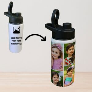 Customizable Photo Water Bottle 750ml – Personalized Aluminium Sipper | Print Carva