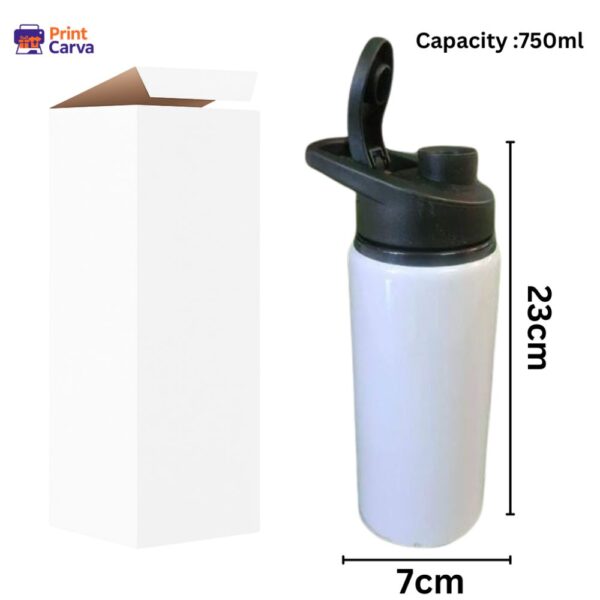 Personalized Aluminium Water Bottle 750ml with Size 23cm x 7cm – Print Carva